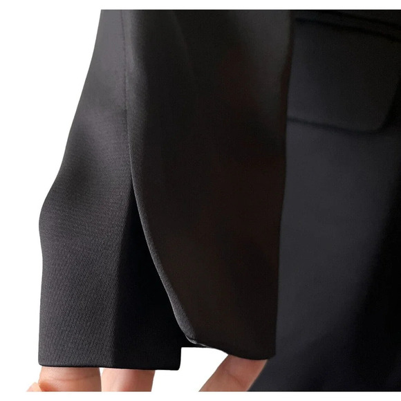 Joie Black Shiny Boyfriend Relaxed Fit Blazer Jacket Women’s Size 2 - Picture 7 of 10